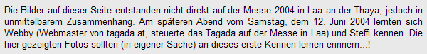 Messe in Laa an der Thaya, Juni 2004!