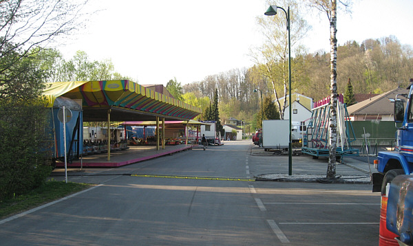 Kirtag in Sankt Martin (Innkreis), Aufbauphase (MI, 11. April 2007)!