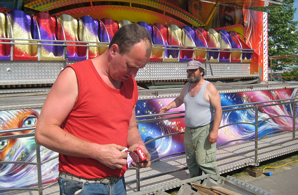 Messe in Laa an der Thaya, 2008 - Aufbauarbeiten!
