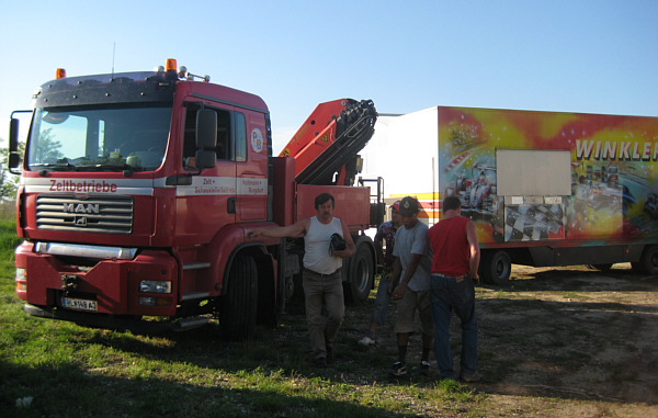 Messe in Laa an der Thaya, 2008 - Aufbauarbeiten!