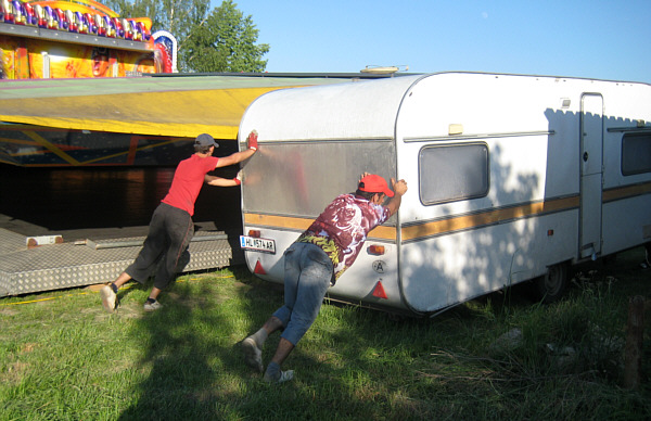 Messe in Laa an der Thaya, 2008 - Aufbauarbeiten!