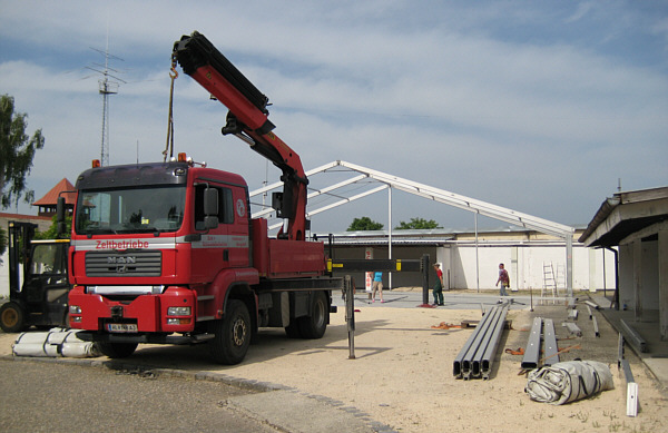 Messe in Laa an der Thaya, 2008 - Aufbauarbeiten!