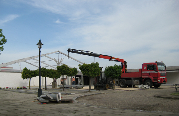 Messe in Laa an der Thaya, 2008 - Aufbauarbeiten!