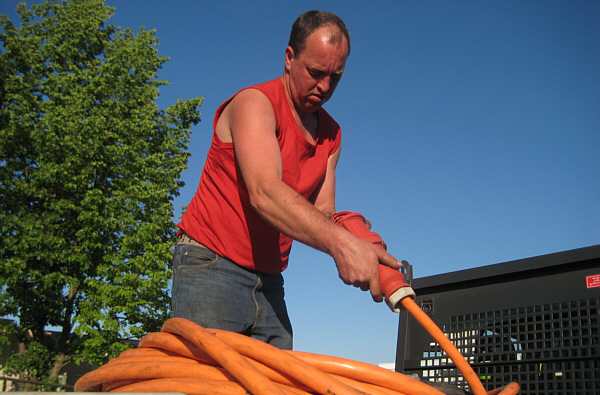 Messe in Laa an der Thaya, 2008 - Aufbauarbeiten!